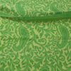 Sanskriti Vintage Sarees Green Pure Georgette Silk Printed Sari 5yd Craft Fabric