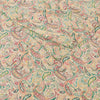 Sanskriti Vintage Sarees Cream Pure Georgette Silk Printed Sari 5yd Craft Fabric