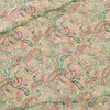 Sanskriti Vintage Sarees Cream Pure Georgette Silk Printed Sari 5yd Craft Fabric