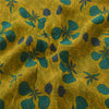 Sanskriti Vintage Sarees Yellow Pure Georgette Silk Print Sari 5+yd Craft Fabric