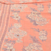 Sanskriti Vintage Sarees Peach Pure Georgette Silk Print Sari 5+yd Craft Fabric