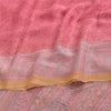 Sanskriti Vintage Sarees Pink Pure Georgette Silk Printed Sari 6+yd Craft Fabric