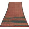 Sanskriti Vintage Sarees Red Pure Georgette Silk Printed Sari 6yd Craft Fabric