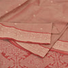 Sanskriti Vintage Dark Red Sarees Blend Cotton Woven Premium Sari Craft Fabric