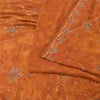 Sanskriti Vintage Sarees Pure Georgette Silk Hand Beaded Sari Tie-Dye 5yd Fabric