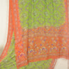 Sanskriti Vintage Sarees Pure Georgette Silk Hand Beaded Kantha Sari Fabric