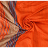 Sanskriti Vintage Orange/Blue Sarees 100% Pure Silk Hand Woven Sari Craft Fabric