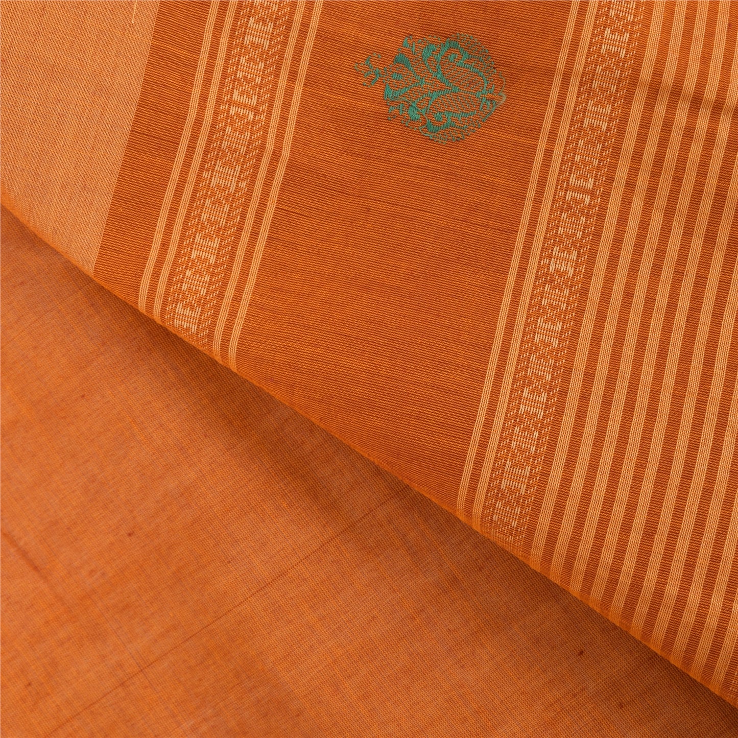 Sanskriti Vintage Indian Rust Sarees Pure Cotton Woven Bomkai Sari Ethnic Fabric