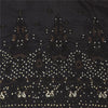 Sanskriti Vintage Indian Black Sarees Pure Silk Hand Beaded Premium Sari Fabric