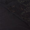 Sanskriti Vintage Indian Black Sarees Pure Silk Hand Beaded Premium Sari Fabric