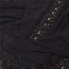 Sanskriti Vintage Indian Black Sarees Pure Silk Hand Beaded Premium Sari Fabric