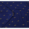 Sanskriti Vintage Blue Sarees Pure Chiffon Silk Hand Beaded Sari Craft Fabric