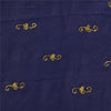 Sanskriti Vintage Blue Sarees Pure Chiffon Silk Hand Beaded Sari Craft Fabric