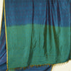 Sanskriti Vintage Blue/Green Indian Sarees Pure Silk Woven Sari Craft Fabric