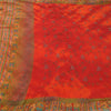 Sanskriti Vintage Sarees Pure Georgette Silk Embroidered Tie-Dye Sari 5yd Fabric