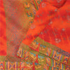 Sanskriti Vintage Sarees Pure Georgette Silk Embroidered Tie-Dye Sari 5yd Fabric