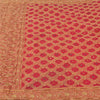 Sanskriti Vintage Indian Pink Sarees Pure Silk Hand Beaded Woven 6yd Sari Fabric