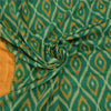 Sanskriti Vintage Yellow/Green Sarees Pure Cotton Woven Ikat Premium Sari Fabric