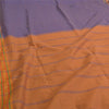 Sanskriti Vintage Saffron/Blue Sarees Blend Silk Woven Ilkal Premium Sari Fabric