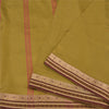 Sanskriti Vintage Green Sarees Pure Silk Woven Zari Sari Craft 5 Yard Fabric