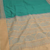 Sanskriti Vintage Green/Beige Sarees Blend Cotton Woven Premium Sari Fabric