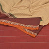 Sanskriti Vintage Cream/Dark Red Sarees Cotton Woven Bomkai Premium Sari Fabric