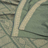 Sanskriti Vintage Green Indian Sarees Blend Silk Woven Premium Sari Craft Fabric