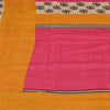 Sanskriti Vintage Pink/Saffron Sarees Pure Silk Printed Sari Craft Fabric