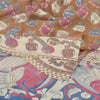 Sanskriti Vintage Brown/Cream Sarees Pure Cotton Handmade Kalamkari Sari Fabric