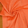 Sanskriti Vintage Orange/Green Sarees Pure Silk Woven Brocade Sari Fabric