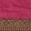 Sanskriti Vintage Sarees Indian Hot-Pink Cotton Silk Woven Sari 5yd Craft Fabric