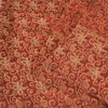 Sanskriti Vintage Sarees Orange Blend Silk Hand Beaded Zari Sari Craft Fabric