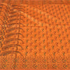 Sanskriti Vintage Sarees Orange Pure Silk Silk Hand Woven Sari 5yd Craft Fabric