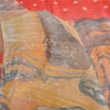 Sanskriti Vintage Sarees Indian Orange Bandhani Work Cotton Sari Craft Fabric