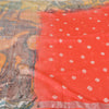 Sanskriti Vintage Sarees Indian Orange Bandhani Work Cotton Sari Craft Fabric