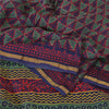 Sanskriti Vintage Sarees Red Hand Block Printed Pure Cotton Sari Craft Fabric