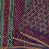 Sanskriti Vintage Sarees Red Hand Block Printed Pure Cotton Sari Craft Fabric