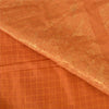 Sanskriti Vintage Sarees Rusty Orange Pure Silk Golden Woven Sari Craft Fabric