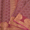 Sanskriti Vintage Sarees Purple Pure Silk Peacock Hand Woven Sari Craft Fabric