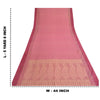 Sanskriti Vintage Sarees Pink Hand Woven 100% Pure Cotton Sari 5yd Craft Fabric