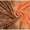 Sanskriti Vintage Sarees Orange/Brown Pure Silk Hand Beaded Woven Sari Fabric