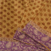 Sanskriti Vintage Brown Sarees Pure Silk Premium Printed Sari 5yard Craft Fabric