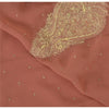 Sanskriti Vintage Punch Pink Sarees Art Silk Hand Beaded Sari 5yrd Craft Fabric