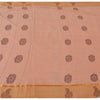 Sanskriti Vintage Salmon Pink Sarees Pure Cotton Hand woven Sari 5ydCraft Fabric