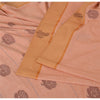 Sanskriti Vintage Salmon Pink Sarees Pure Cotton Hand woven Sari 5ydCraft Fabric