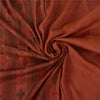 Sanskriti Vintage Indian Dark Red Sarees Pure Silk Woven Ethnic Sari 5yd Fabric