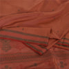 Sanskriti Vintage Indian Dark Red Sarees Pure Silk Woven Ethnic Sari 5yd Fabric