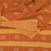 Sanskriti Vintage Indian Brown Sarees Pure Silk Woven Premium Sari Craft Fabric