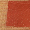 Sanskriti Vintage Orange/Yellow Sarees Pure Silk Hand Beaded Woven Sari Fabric