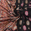 Sanskriti Vintage Sarees Wedding Black Hand Woven Pure Silk Sari 5ydCraft Fabric